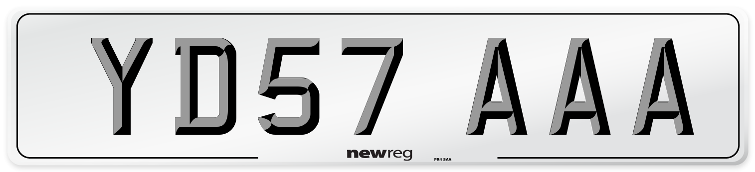 YD57 AAA Number Plate from New Reg